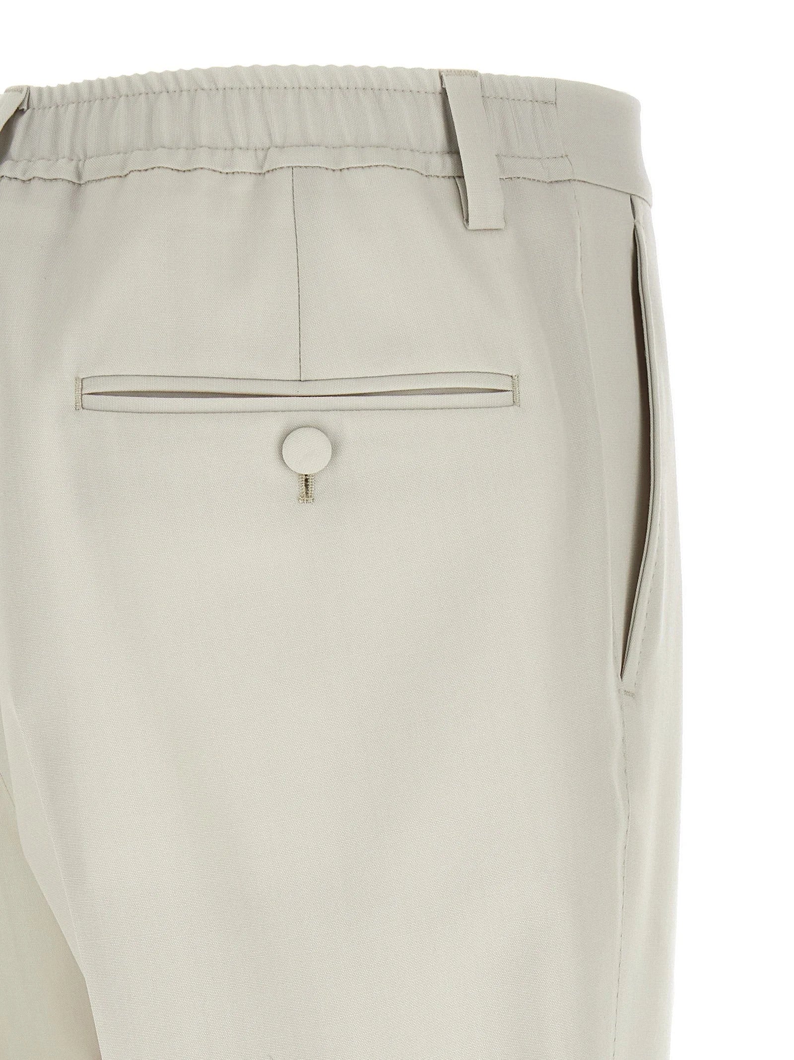 Dolce & Gabbana Beige Virgin Wool Dress Pants