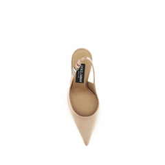 Dolce & Gabbana Beige Viscose High Heel Pumps - EU37.5/US7.5