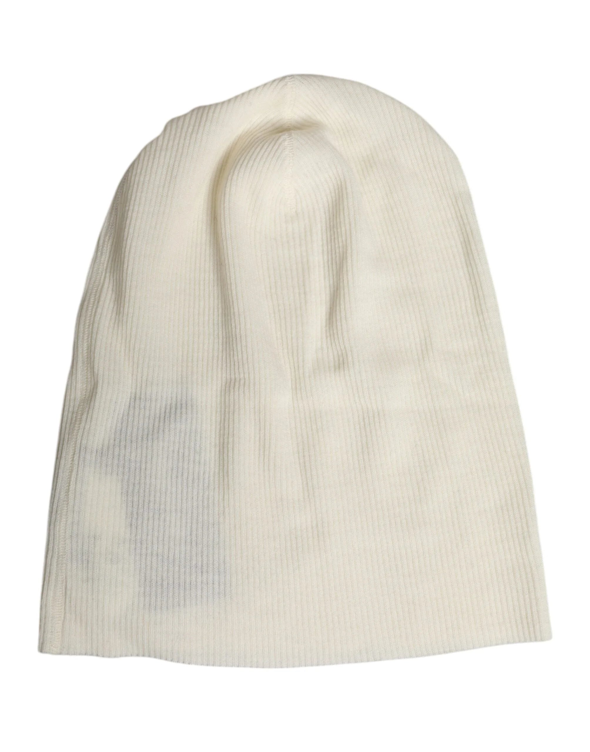 Dolce & Gabbana Beige Wool Blend Knitted Beanie Cap - Beanies