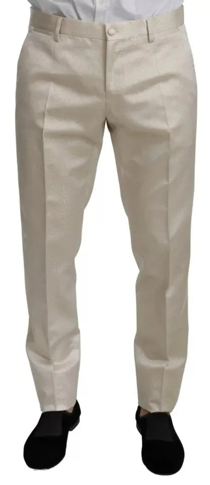 Dolce & Gabbana Beige Wool Crème 3 Piece SICILIA Shawl Suit - IT44 | XS - Pant Suits