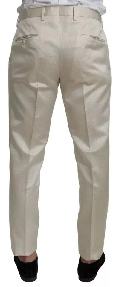 Dolce & Gabbana Beige Wool Crème 3 Piece SICILIA Shawl Suit - IT44 | XS - Pant Suits