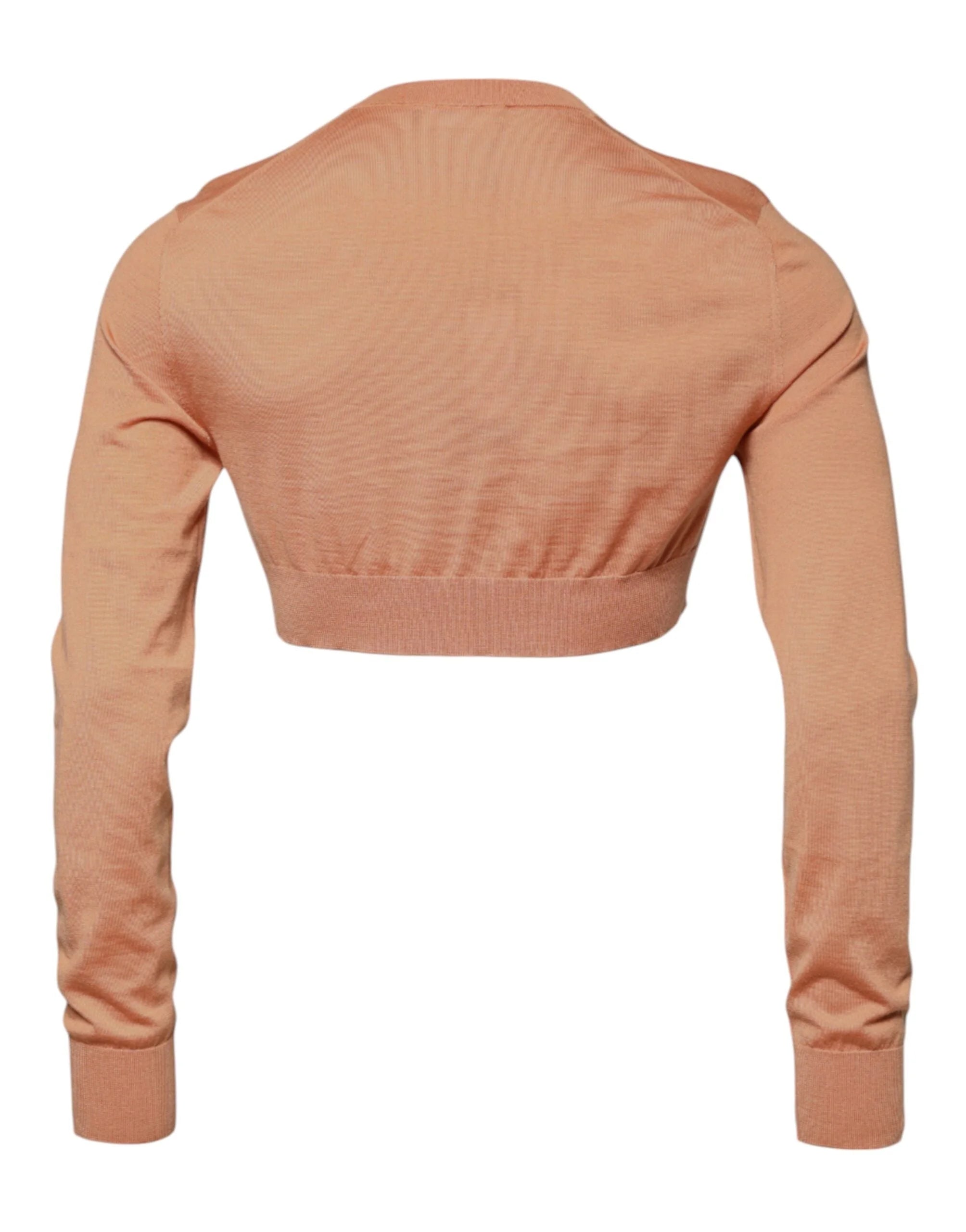 Dolce & Gabbana Beige Wool Crewneck Pullover Cropped Sweater - IT48 | M - Sweaters