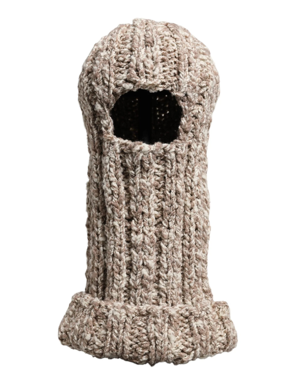 Dolce & Gabbana Beige Wool Knitted Ski Mask Balaclava Hat - Balaclavas