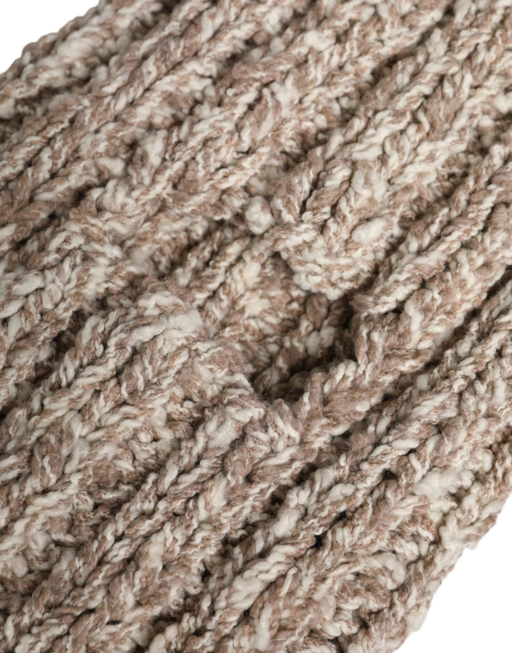 Dolce & Gabbana Beige Wool Knitted Ski Mask Balaclava Hat - Balaclavas