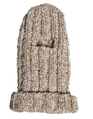 Dolce & Gabbana Beige Wool Knitted Ski Mask Balaclava Hat - Balaclavas