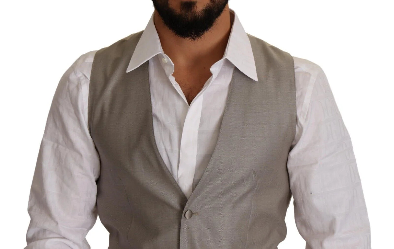 Dolce & Gabbana Beige Wool Single Breasted Waistcoat Vest - IT48 | M - Vests