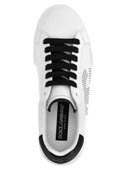 Dolce & Gabbana Bicolor Calfskin Low Top Sneakers