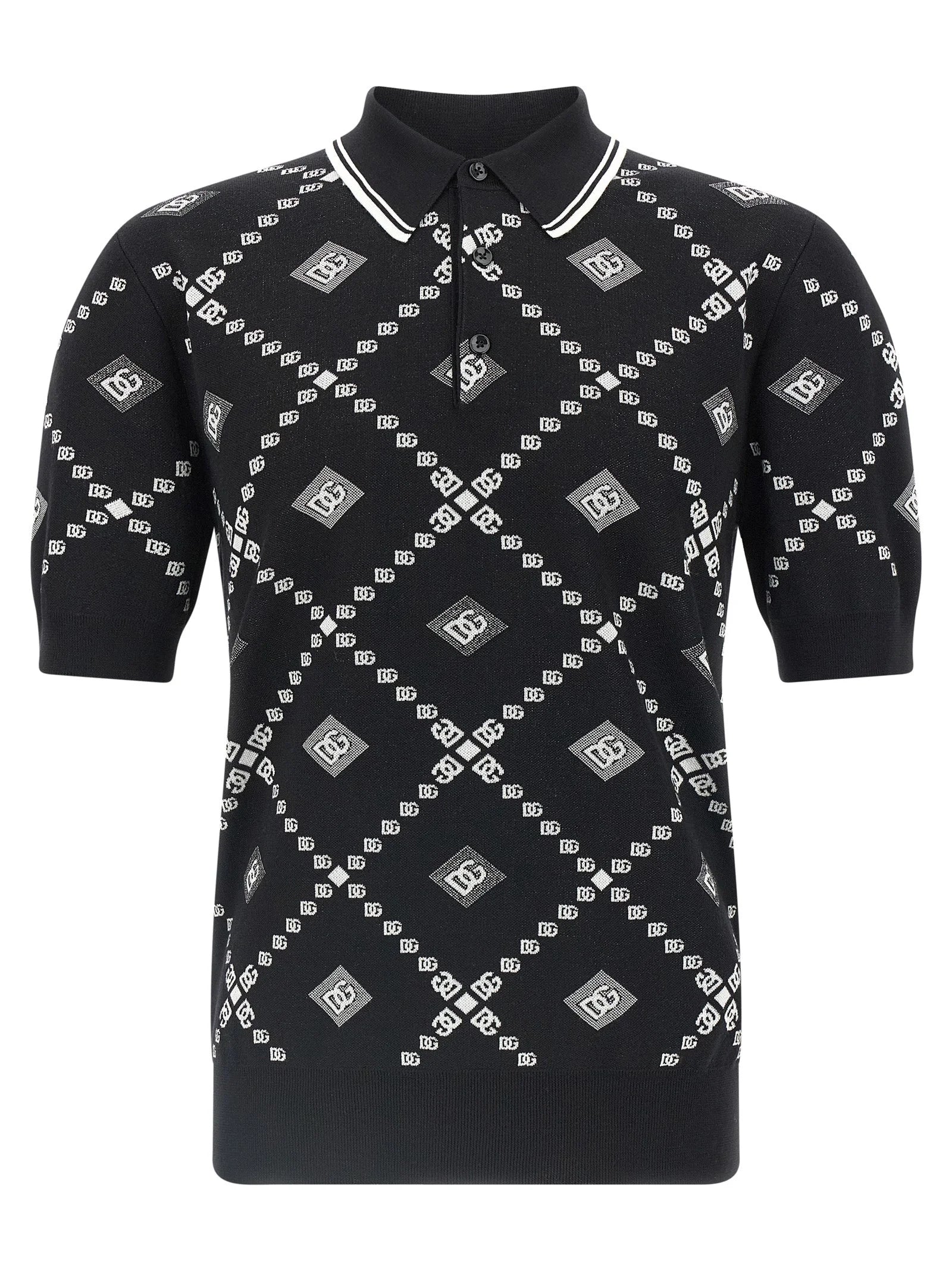 Dolce & Gabbana Bicolor Cashmere Polo Shirt - IT52 | XL