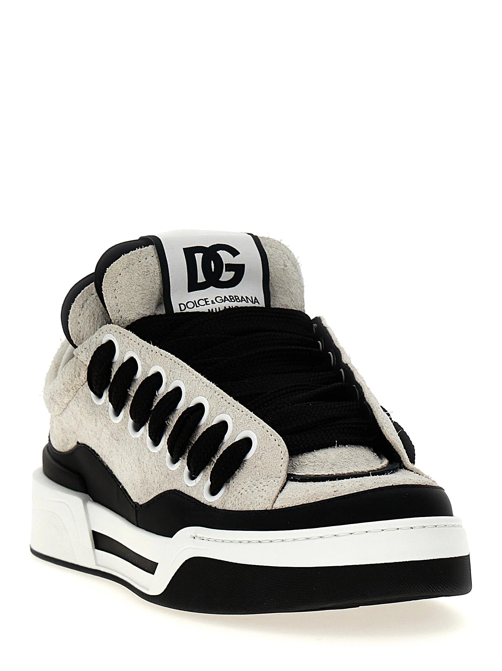 Dolce & Gabbana Bicolor Leather Athletic Sneakers