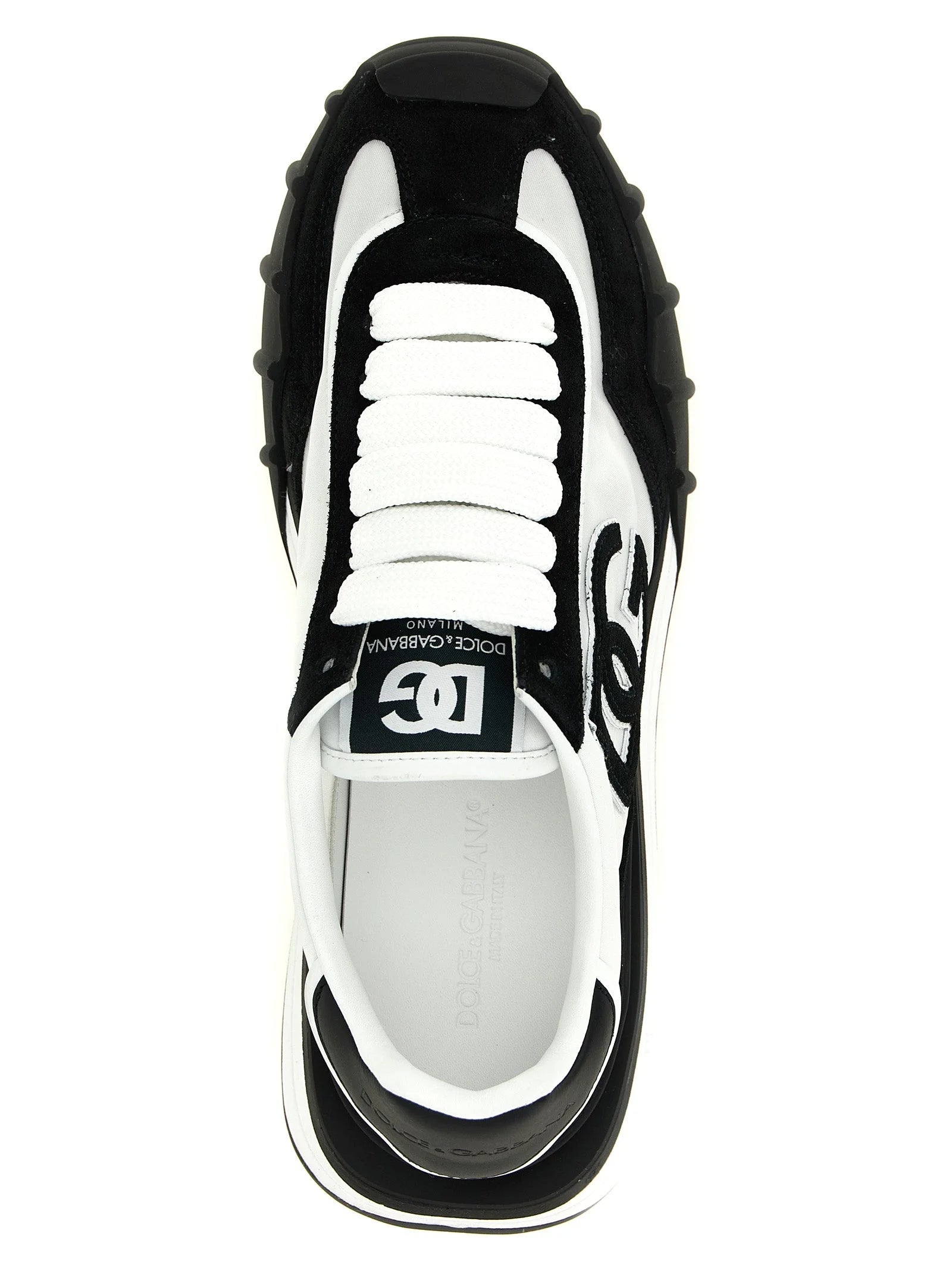 Dolce & Gabbana Bicolor Polyamide Athletic Sneakers