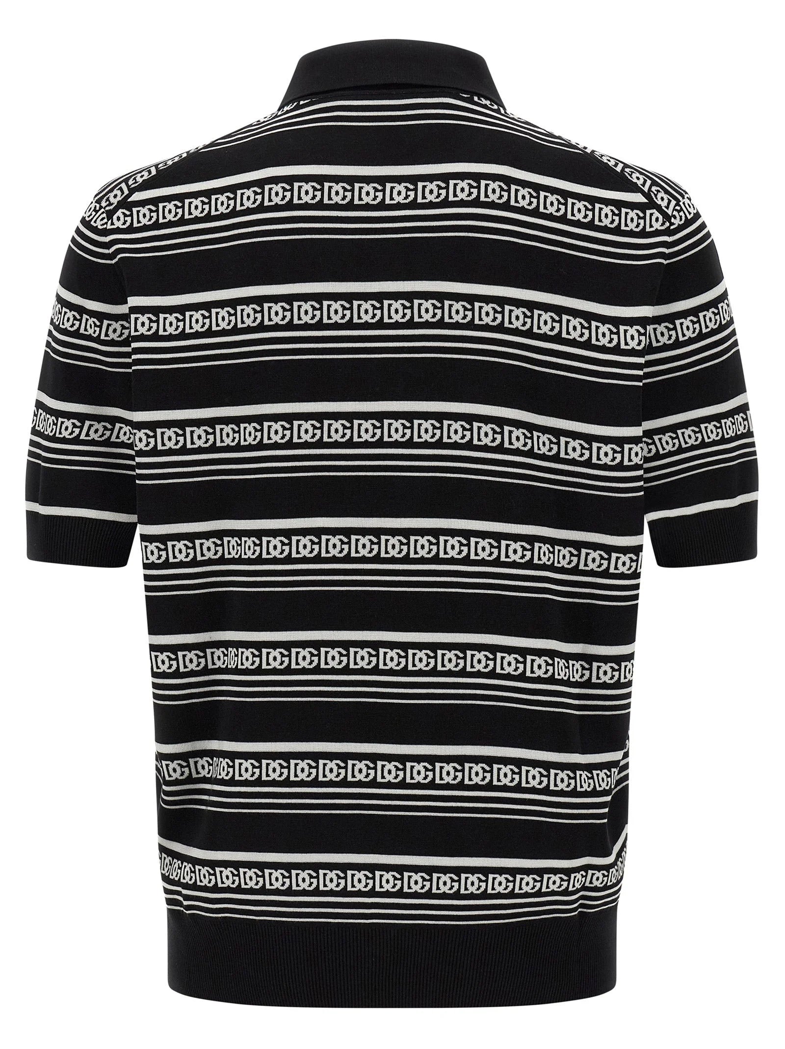 Dolce & Gabbana Bicolor Silk Polo Shirt - XXL