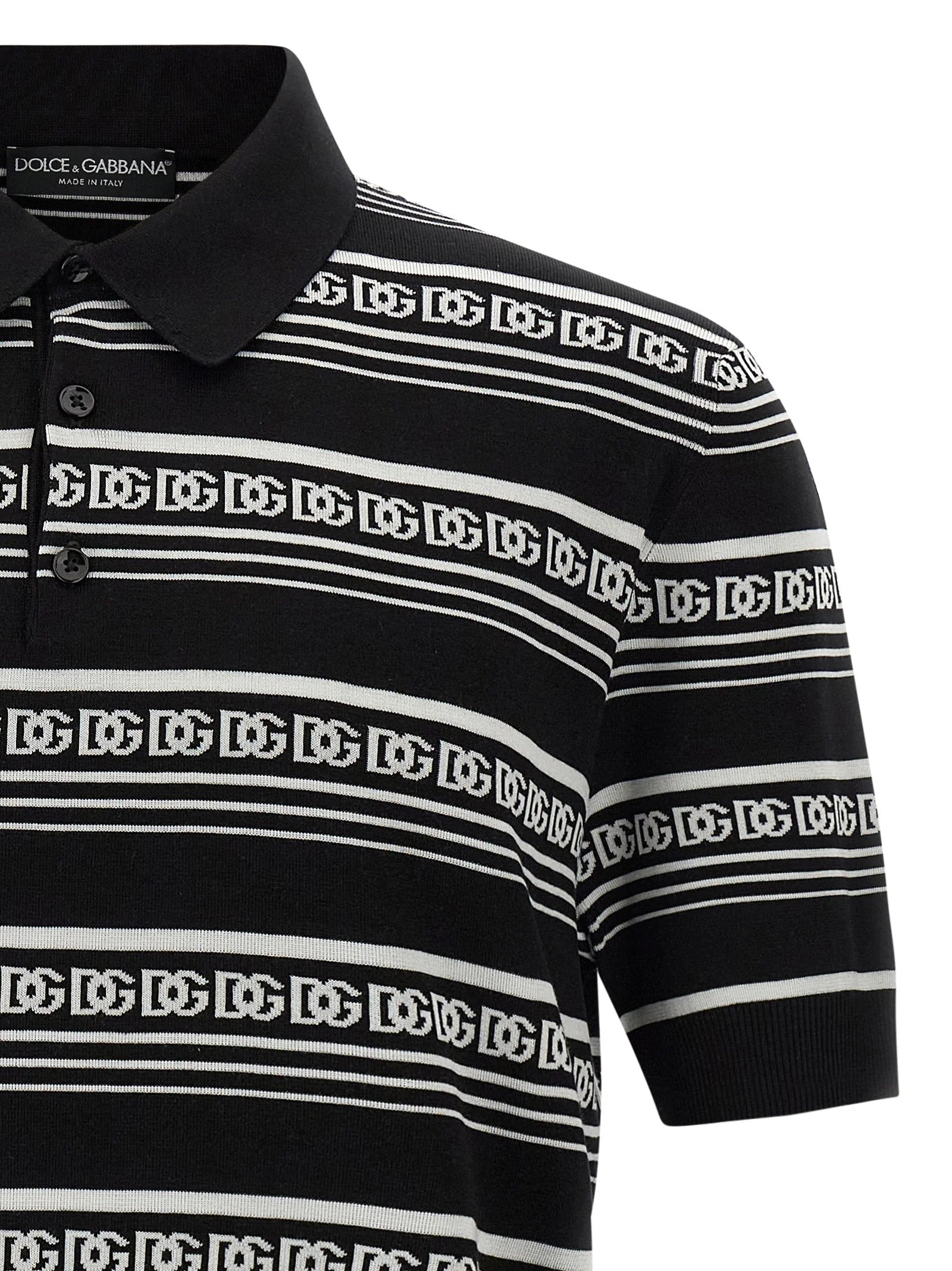 Dolce & Gabbana Bicolor Silk Polo Shirt - XXL
