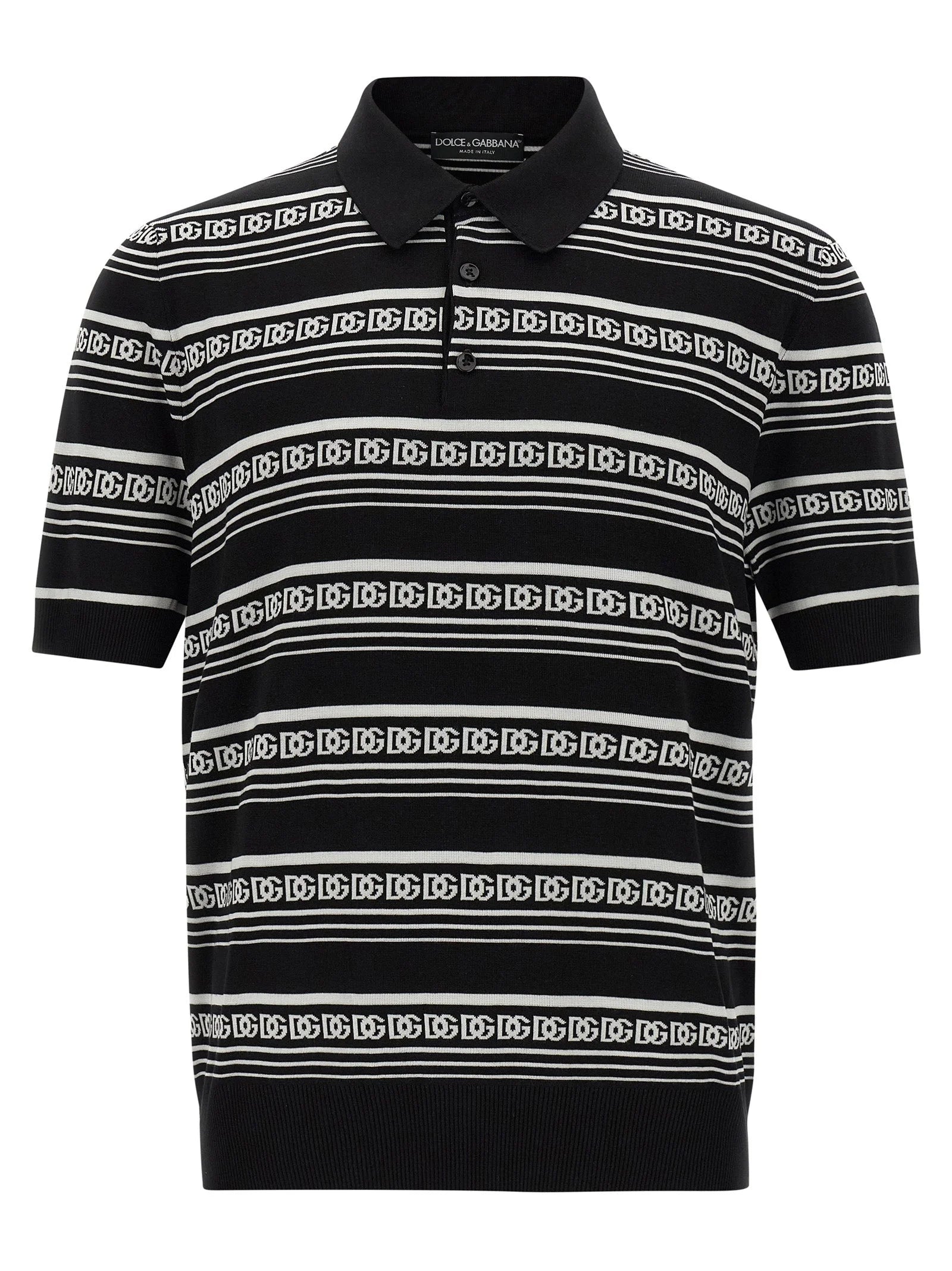 Dolce & Gabbana Bicolor Silk Polo Shirt - XXL