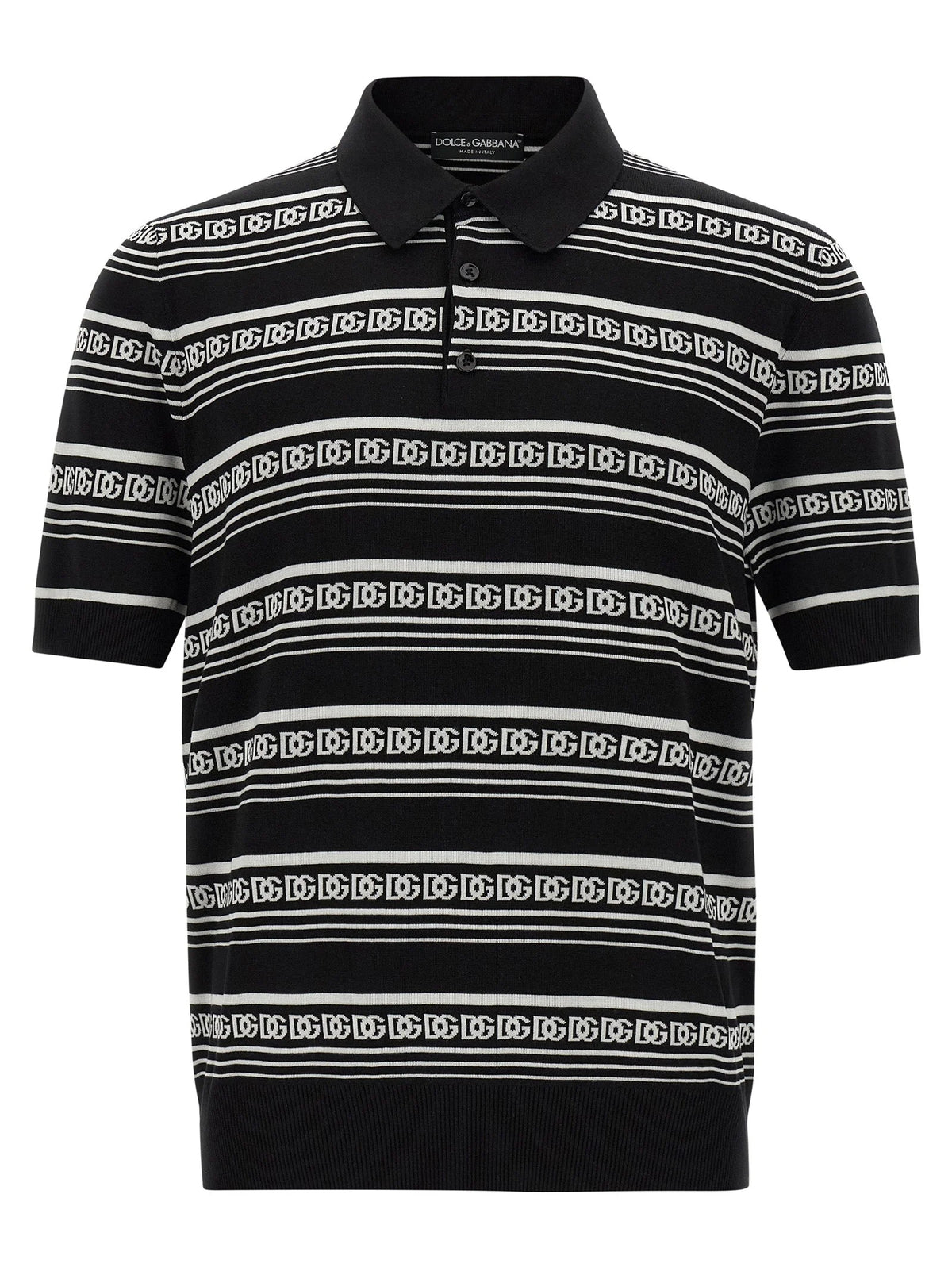 Dolce & Gabbana Bicolor Silk Polo Shirt - XXL