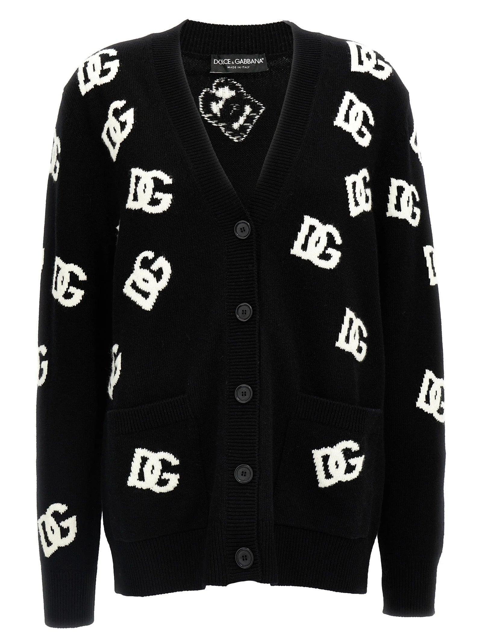 Dolce & Gabbana Bicolor Virgin Wool Cardigan - IT38