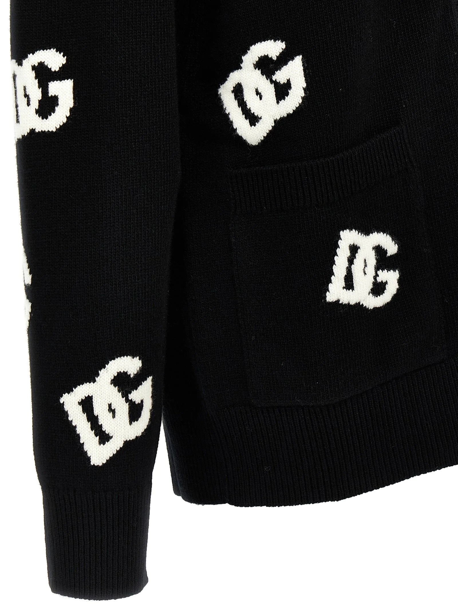 Dolce & Gabbana Bicolor Virgin Wool Cardigan - IT38