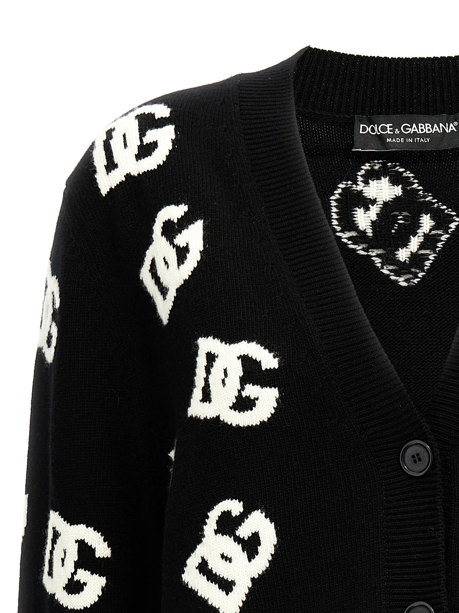 Dolce & Gabbana Bicolor Virgin Wool Cardigan - IT38