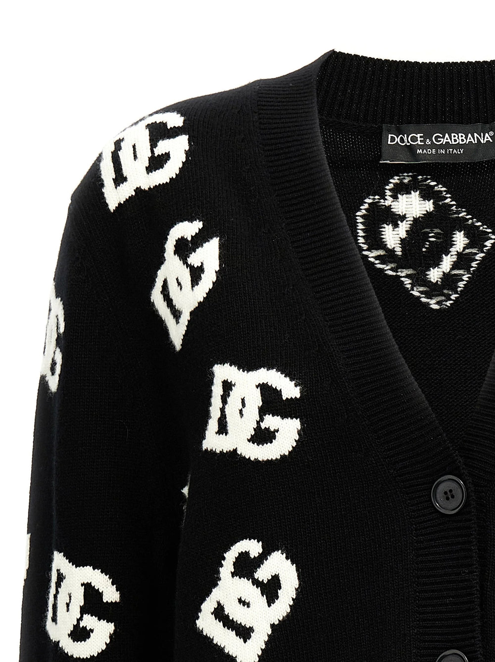 Dolce & Gabbana Bicolor Virgin Wool Cardigan - IT38