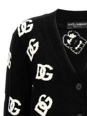 Dolce & Gabbana Bicolor Virgin Wool Cardigan - IT38
