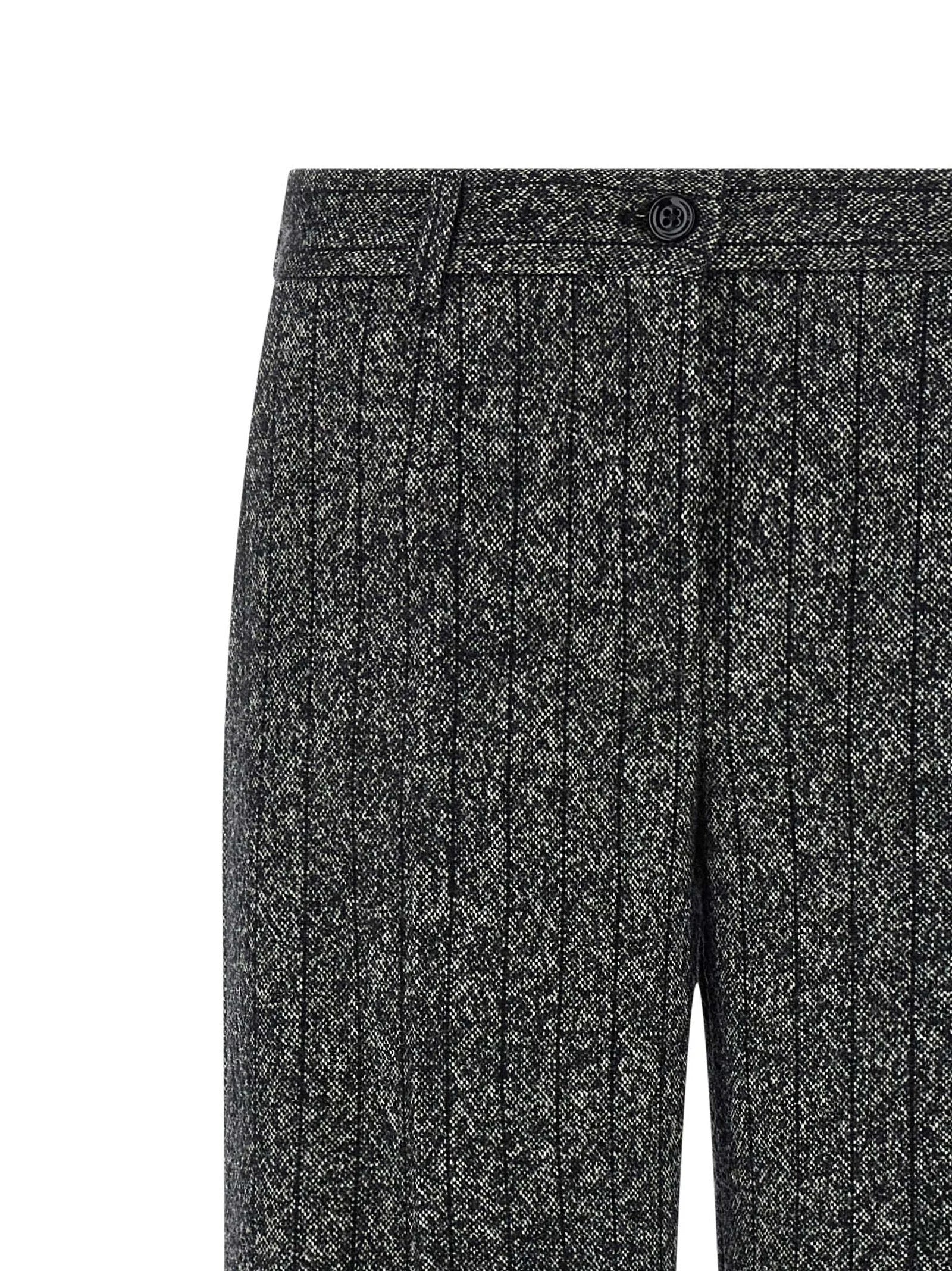 Dolce & Gabbana Bicolor Virgin Wool Casual Pants