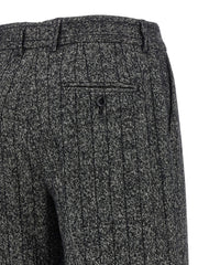 Dolce & Gabbana Bicolor Virgin Wool Casual Pants