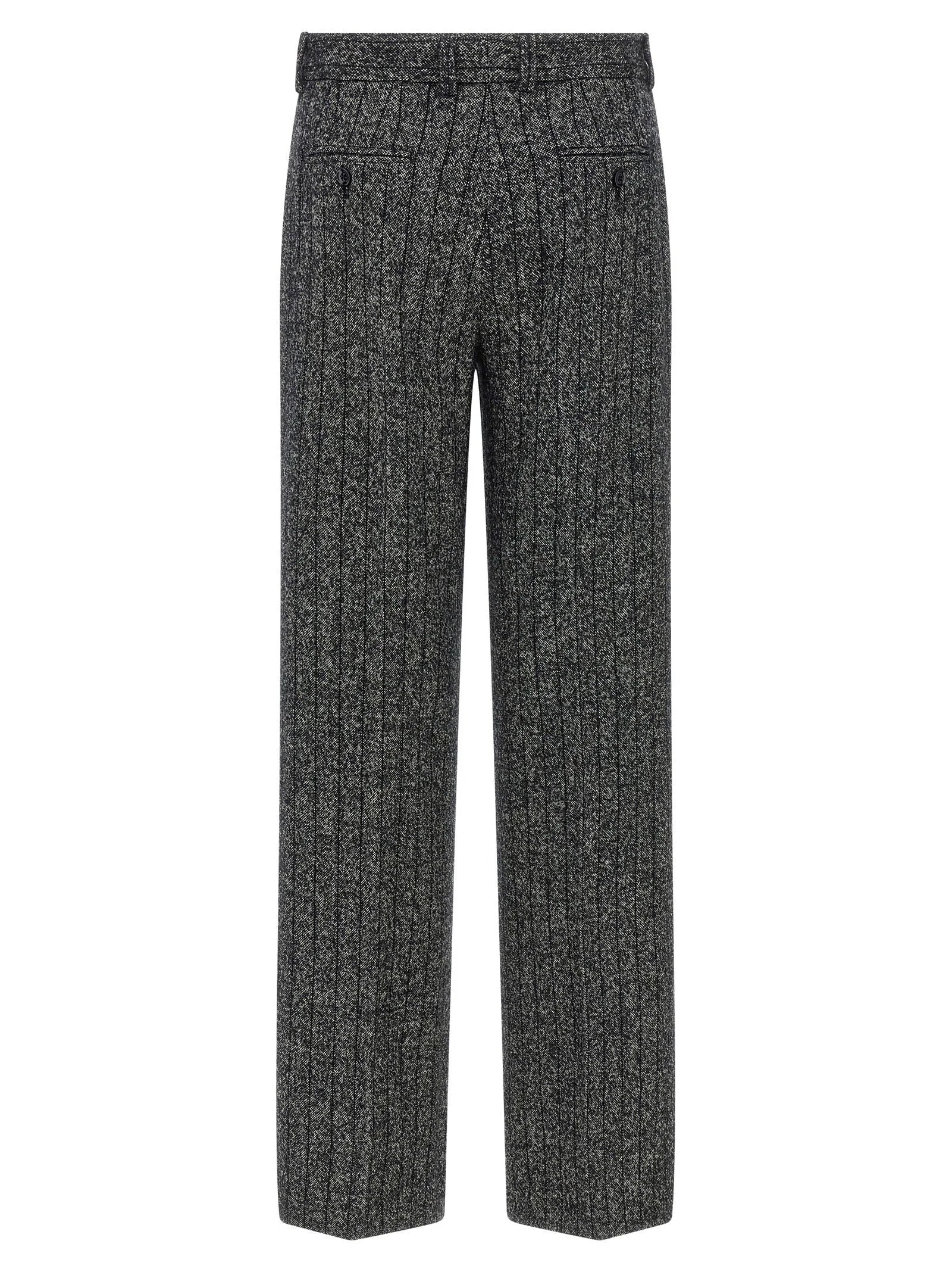Dolce & Gabbana Bicolor Virgin Wool Casual Pants