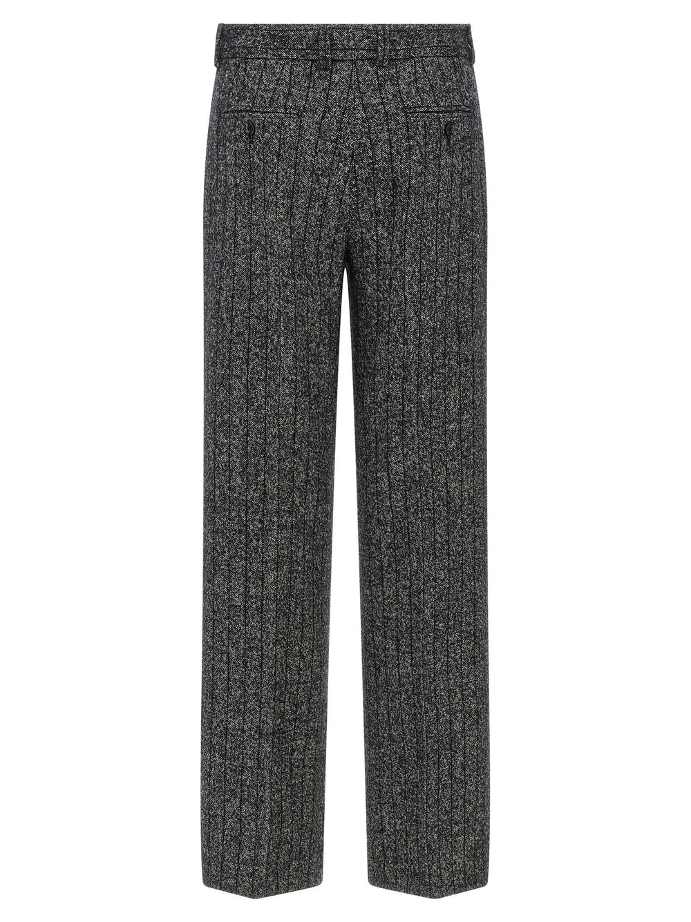 Dolce & Gabbana Bicolor Virgin Wool Casual Pants