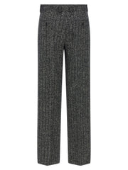 Dolce & Gabbana Bicolor Virgin Wool Casual Pants