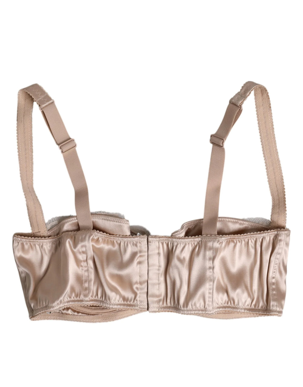 Dolce & Gabbana Biege Silk Underwired Balconette Bra Underwear - Bras