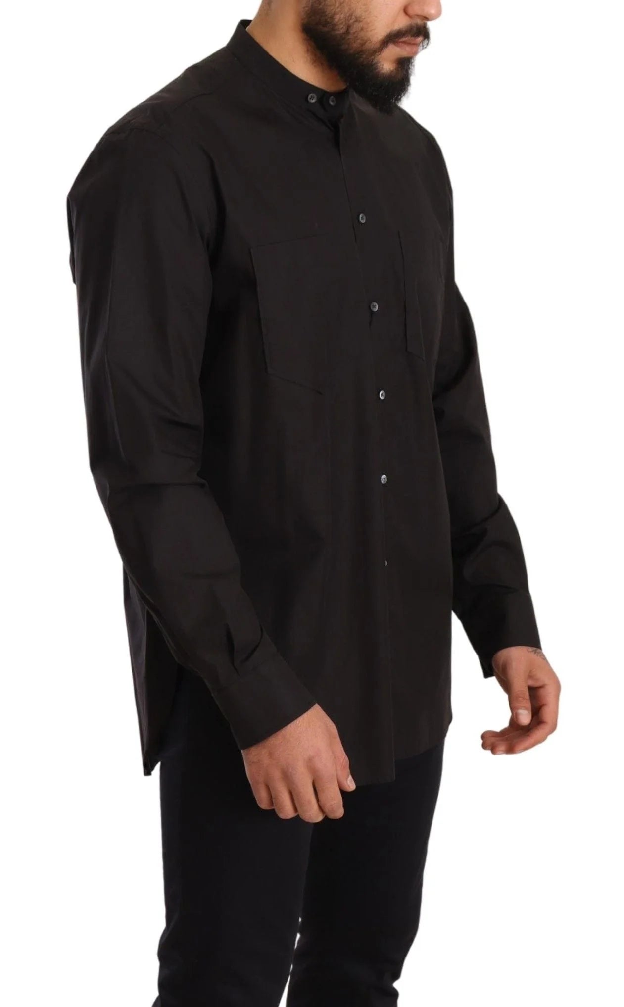 Dolce & Gabbana Black 100% Cotton Formal Dress Top Shirt - IT38 | XS - Shirts