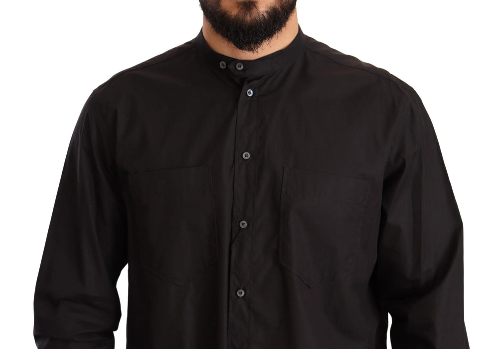 Dolce & Gabbana Black 100% Cotton Formal Dress Top Shirt - IT38 | XS - Shirts