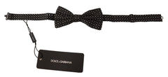 Dolce & Gabbana Black 100% Silk Adjustable Neck Papillon Tie - Neckties