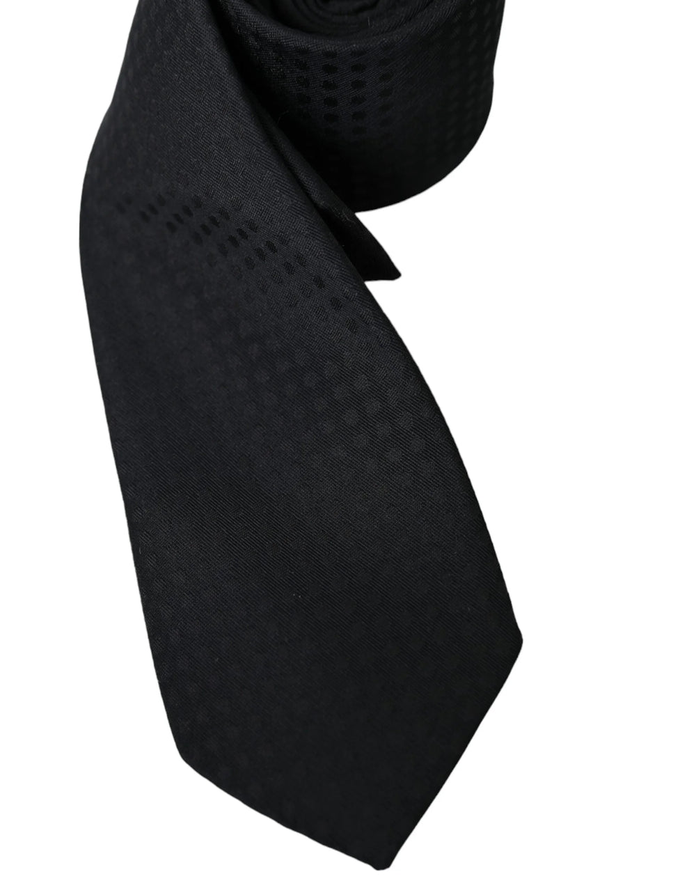 Dolce & Gabbana Black 100% Silk Adjustable Necktie Face Mask - Neckties
