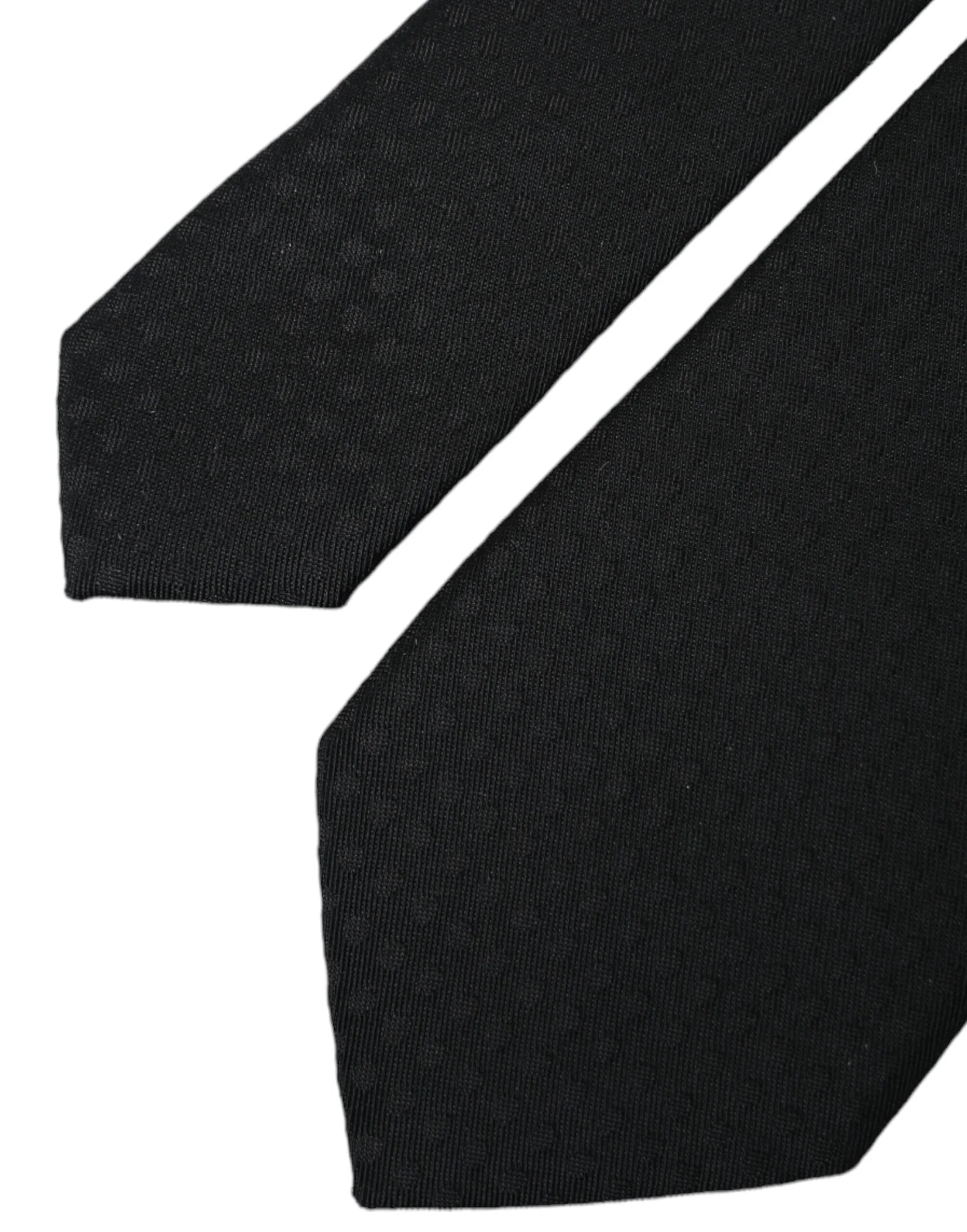 Dolce & Gabbana Black 100% Silk Adjustable Necktie Face Mask - Neckties