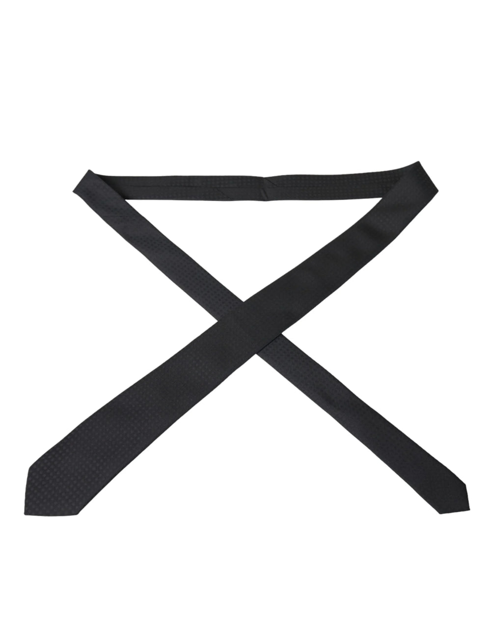 Dolce & Gabbana Black 100% Silk Adjustable Necktie Face Mask - Neckties