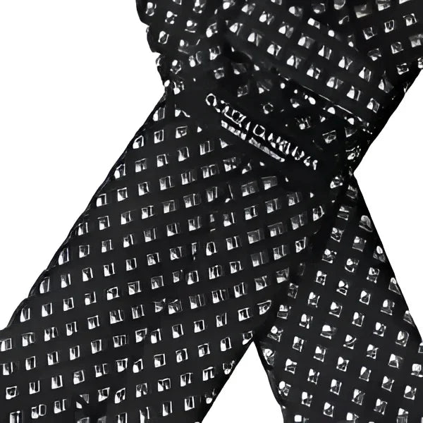 Dolce & Gabbana Black 100% Silk Patterned Adjustable Men Tie - Neckties