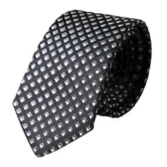 Dolce & Gabbana Black 100% Silk Patterned Adjustable Men Tie - Neckties