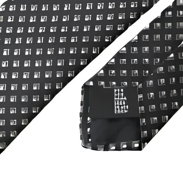 Dolce & Gabbana Black 100% Silk Patterned Adjustable Men Tie - Neckties