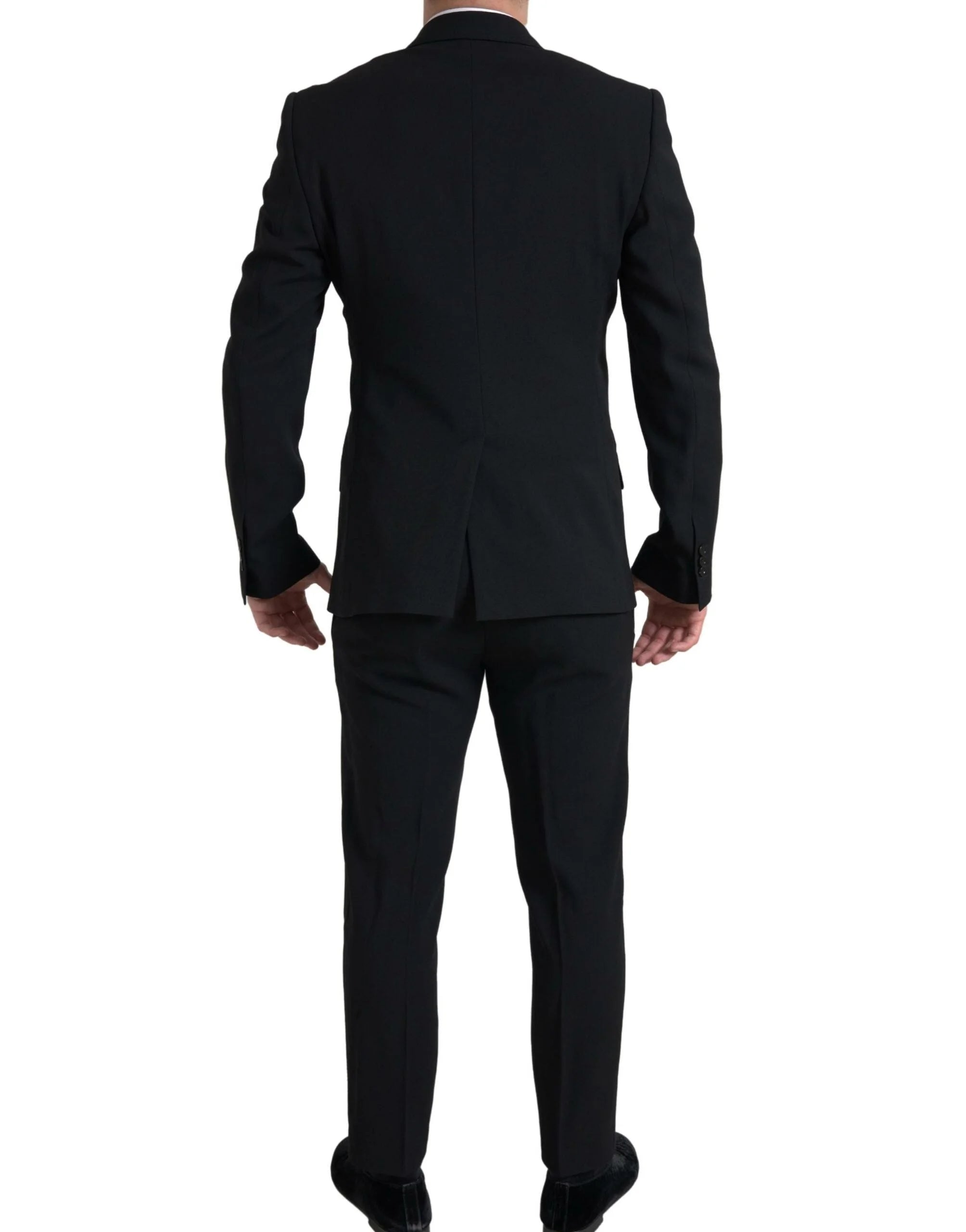 Dolce & Gabbana Black 2 Piece Double Breasted SICILIA Suit - IT52 | L - Pant Suits