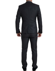 Dolce & Gabbana Black 3 Piece Single Breasted MARTINI Suit - Pant Suits
