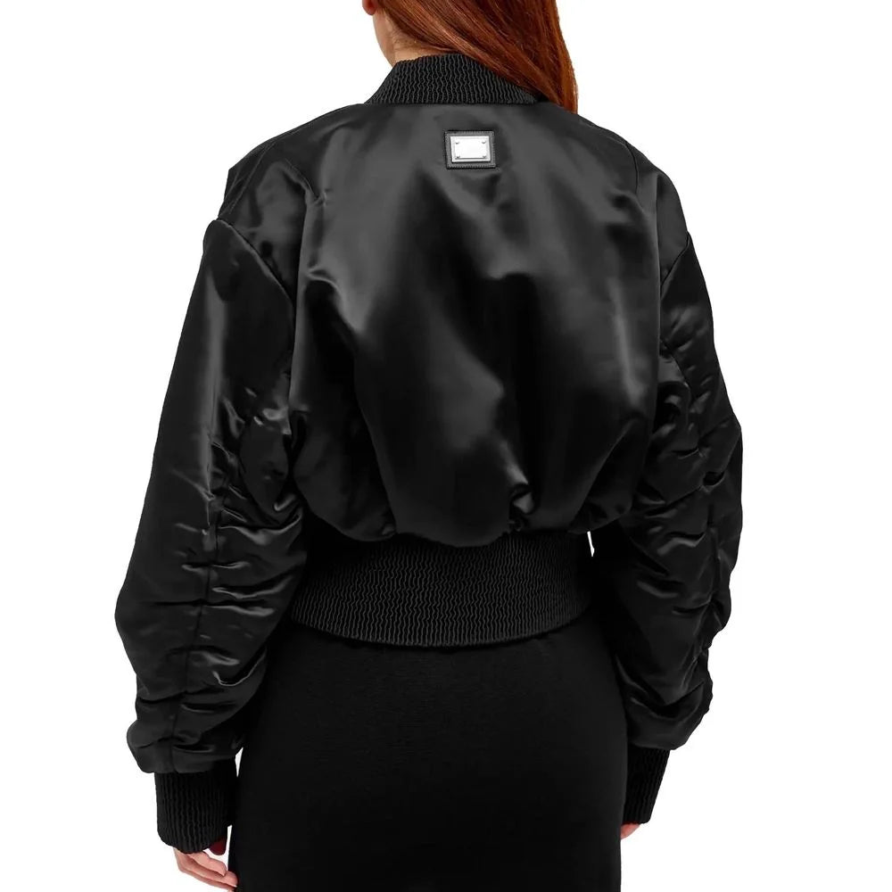 Bomber de acetato preto Dolce & Gabbana - 40