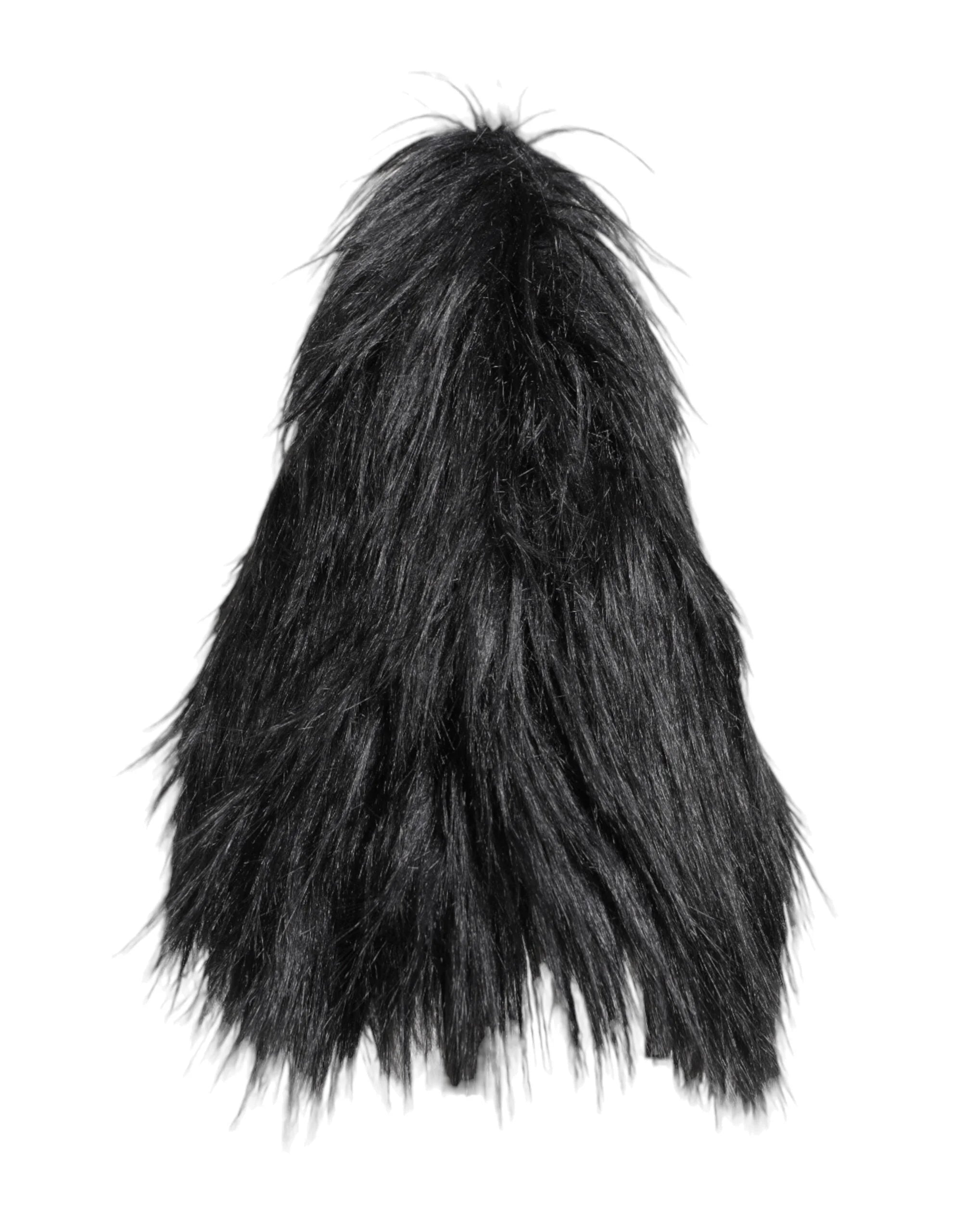 Dolce & Gabbana Black Acrylic Fur Womens Bucket Hat - 58 cm|M - Bucket Hats