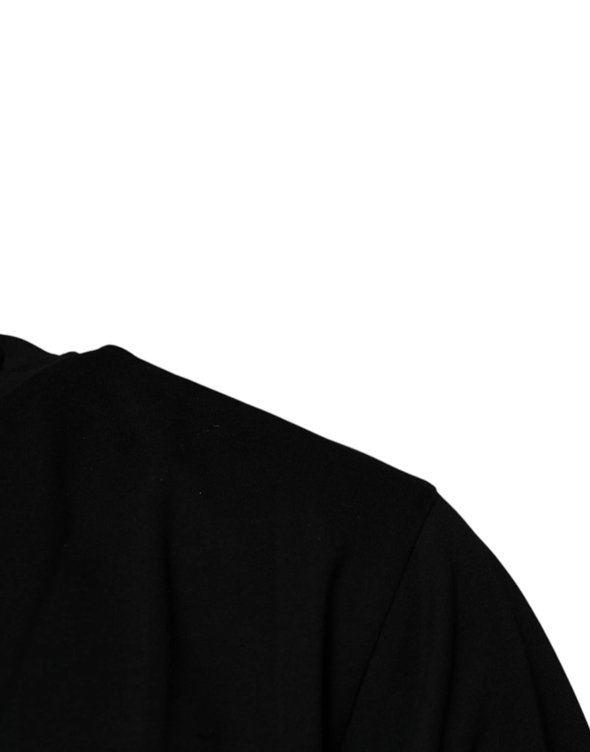 Dolce & Gabbana Black Amore Leopard Cotton Crew Neck T-shirt - T-Shirts