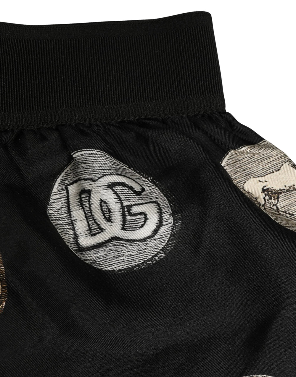 Dolce & Gabbana Svarta Antika Myntmönstrade Herr Boxershorts - IT3 | XS