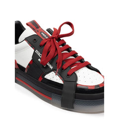 Dolce & Gabbana Black And White Leather Sneaker - EU46/US12 - Sneakers