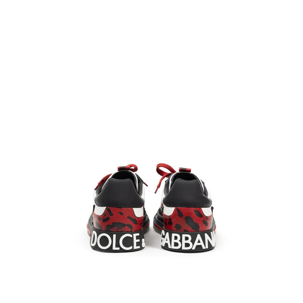 Dolce & Gabbana Black And White Leather Sneaker - EU46/US12 - Sneakers