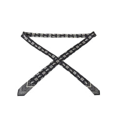 Dolce & Gabbana Black And White Silk Tie