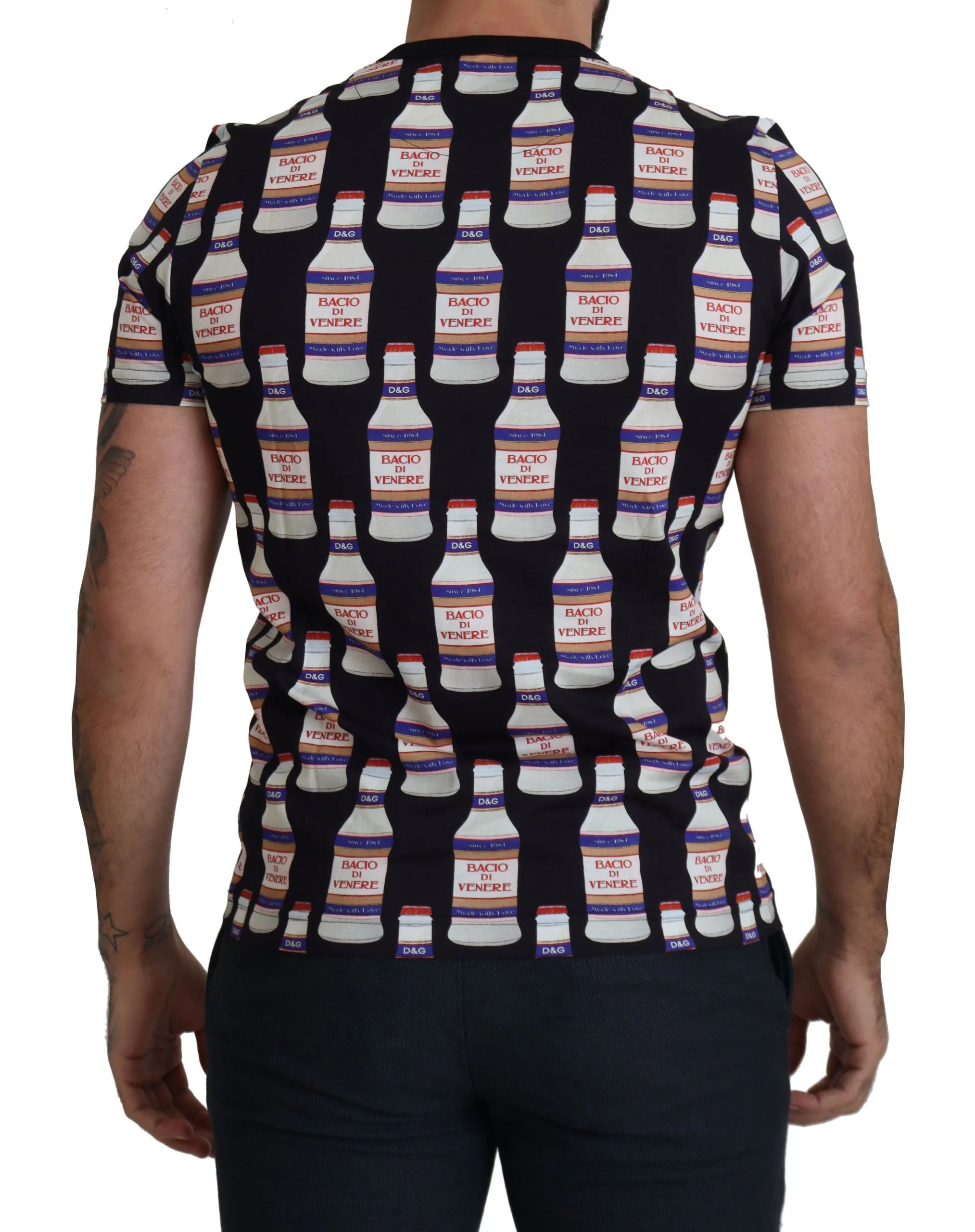 Dolce & Gabbana Black Bacio Di Venere Cotton Crew T-shirt - T-Shirts