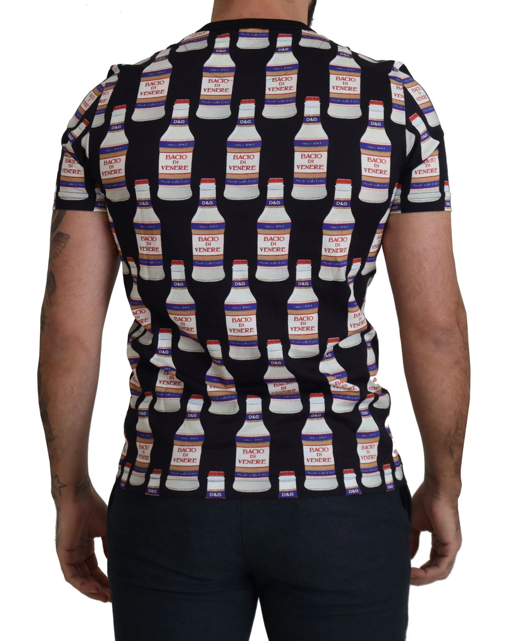 Dolce & Gabbana Black Bacio Di Venere Cotton Crew T-shirt - T-Shirts