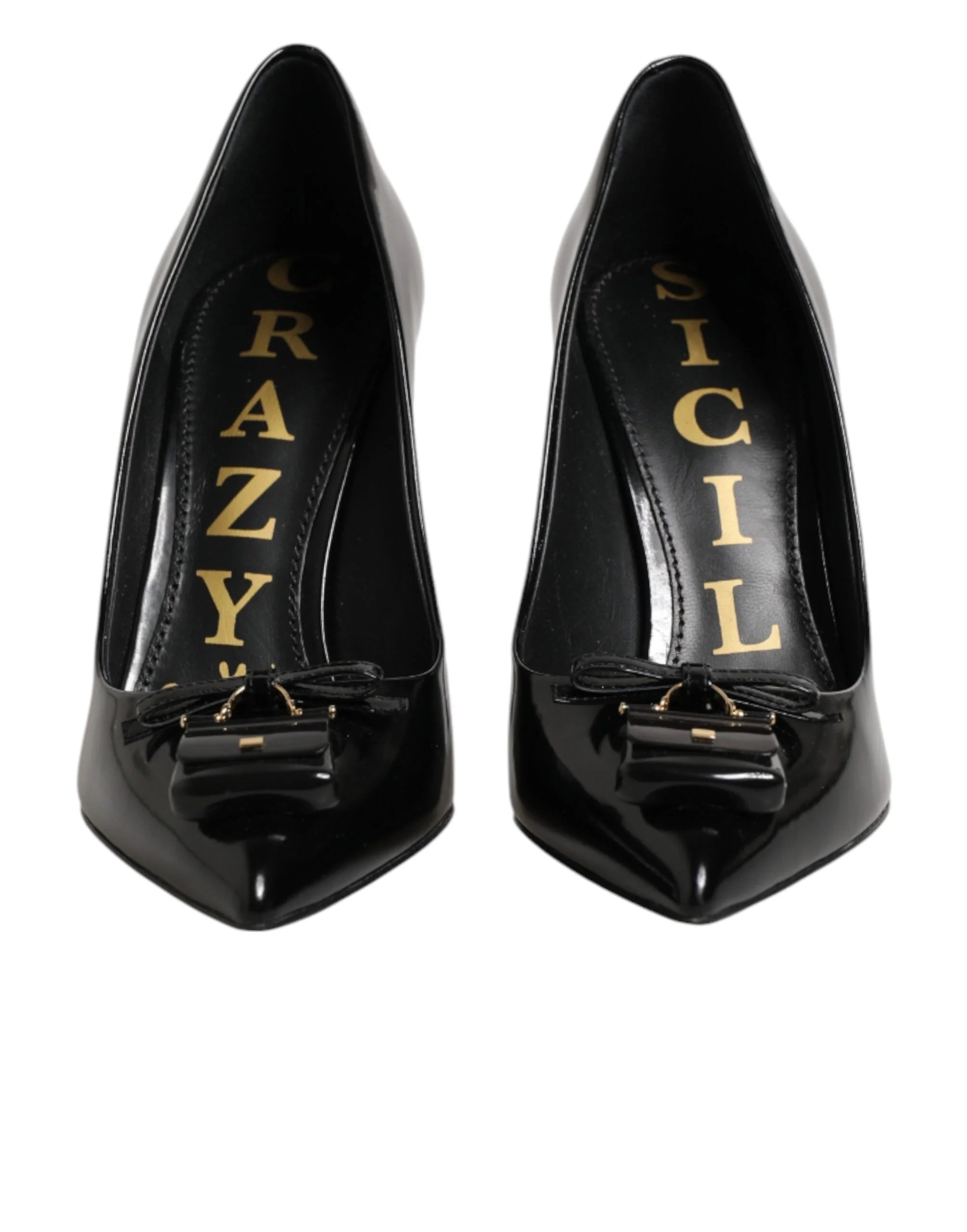 Dolce & Gabbana Black Bag Embellished Heels Pumps Shoes - Heels